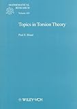 Topics In Torsion Theory Topics In Torsion Theory